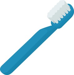 Vector emoticon illustration of a toothbrush