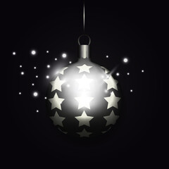 Christmas silver ball