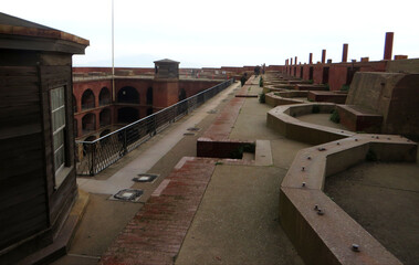 Inside Fort Point National Historic Site in San Francisco, California