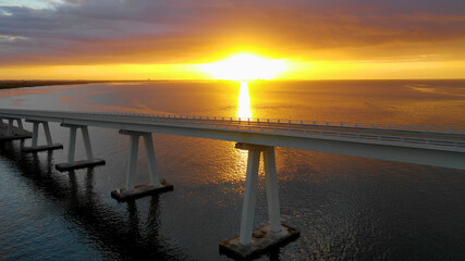 Sanibel Island Bridge at sunrise