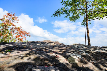 Pha Hua Reua Cliff with Mountain View in Phayao Province