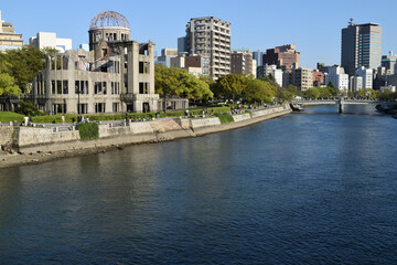 Hiroshima Peace Memorial (Genbaku Dome, Atomic Bomb Dome) in Hiroshima, Japan