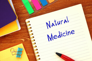 Conceptual photo about Natural Medicine with written text.