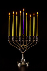 Jewish festival of lights holiday symbol Hanukkah menorah