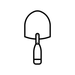 Garden hand shovel icon. Mini Shovel icon. Trowel gardening tool icon vector illustration graphic design