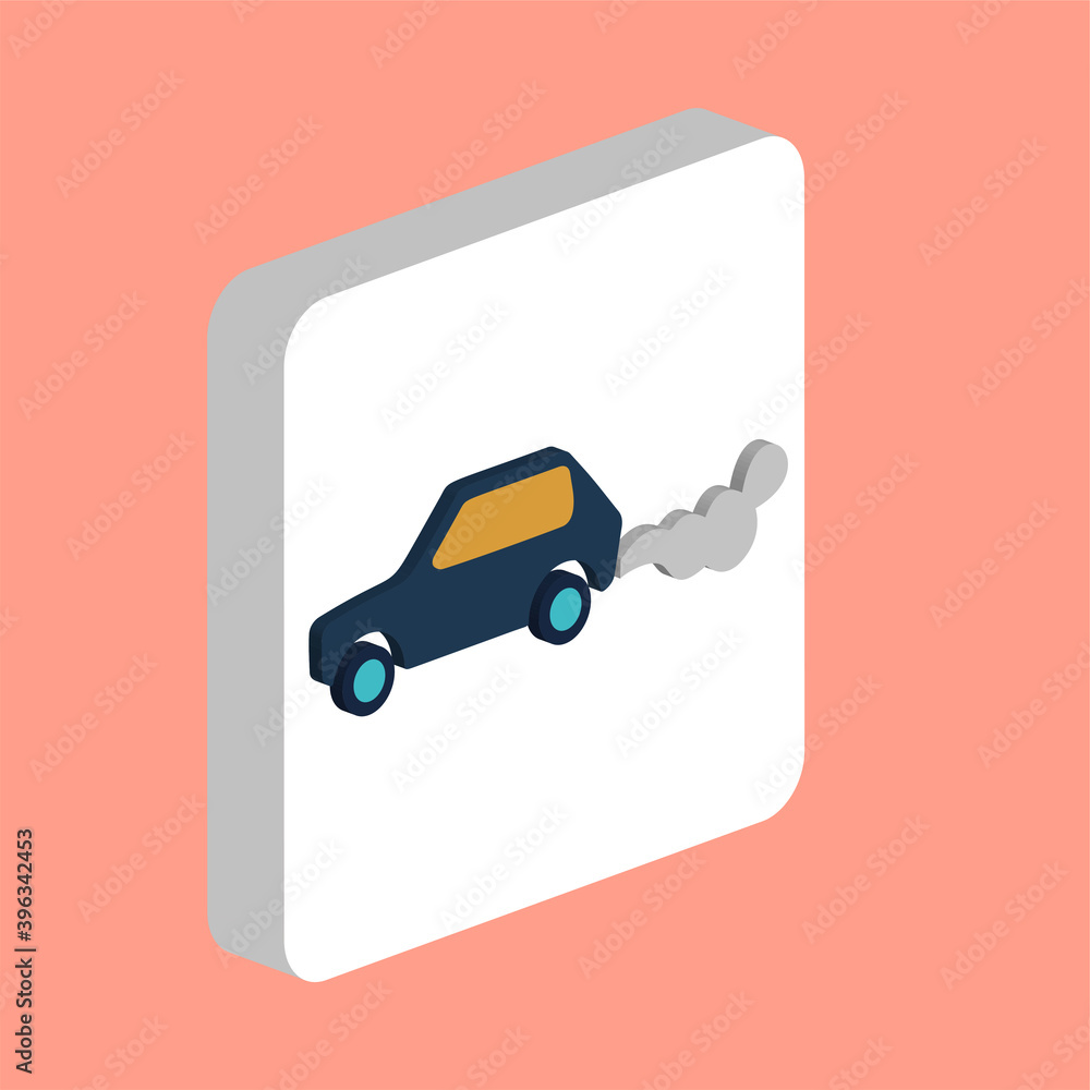Poster contamination simple vector icon. illustration symbol design template for web mobile ui element. per