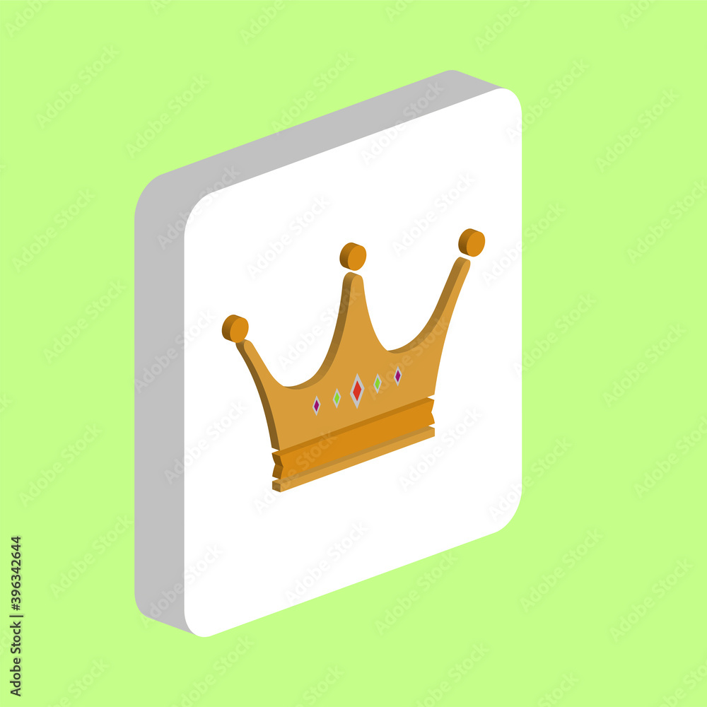 Poster crown simple vector icon. illustration symbol design template for web mobile ui element. perfect col