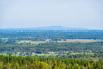 Beautiful aerial view at Kinnekulle in Sweden