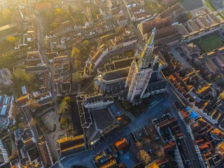 Muurstickers Bruges by drone © Gamaal
