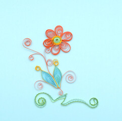 Paper quilling,colorful paper flowers
