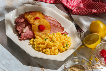 Roasted Ham Mac and Cheese
