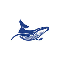 Whale design vector, Creative Whale illustration template