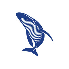 Whale design vector, Creative Whale illustration template