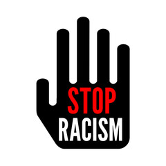 Stop racism symbol icon