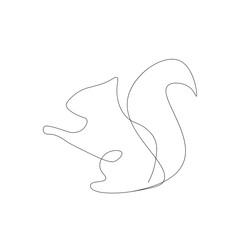 Obraz premium Squirrel forest animal. Vector illustration