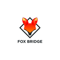 Orange Fox for Logo Animal and Adventure Wild