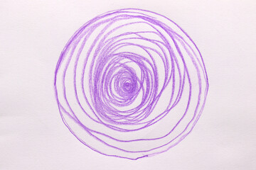 abstract purple crayon background hand painting