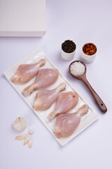 Raw chicken drum stick