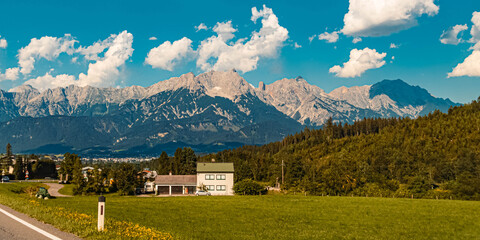 Beautiful alpine summer view at the famous Pinzgau, Saalfelden, Salzburg, Austria