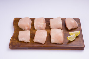 Raw chicken tender fry cut without skin