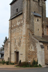 Fototapeta na wymiar saint-genest church in lavardin (france)
