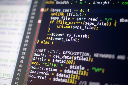 Program code on a screen