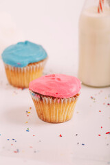 Cupcake rosa delicioso