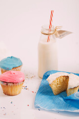 Cupcakes de vainilla con leche