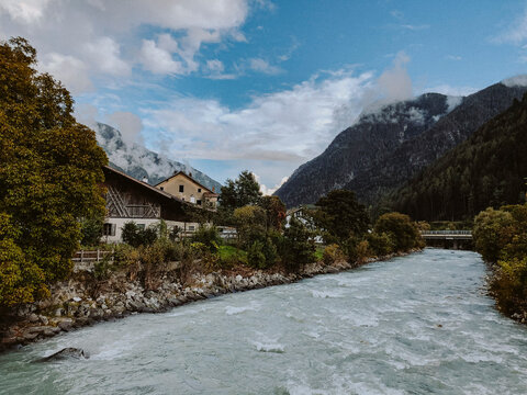 Eisack am Brennerpass, Italien