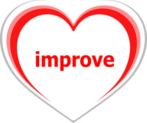 Text improve. Business concept