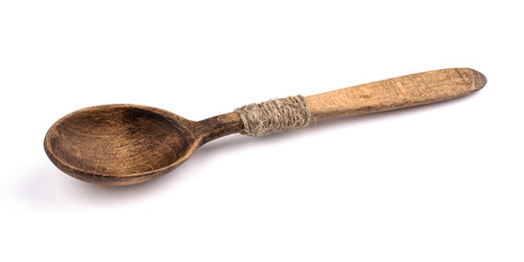 Wooden Spoon isolated on a white background.
