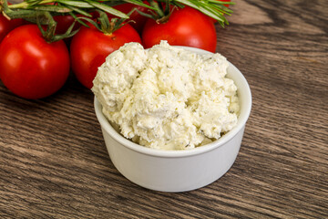 Soft cream cheese with herbs