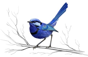 Blue jay on a branch