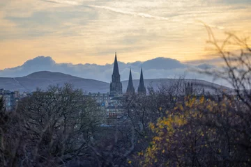 Fotobehang View of Edinburgh at Dusk © David Pecheux