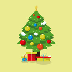 christmas tree with gifts