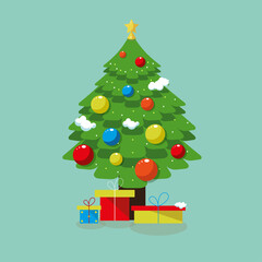 christmas tree with gifts