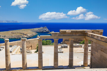 Ancient part off  Lindos Acropolis Rhodes Island - Greece,mediterranean,Europe