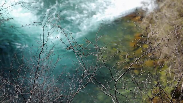 The source of the Una River in Croatia