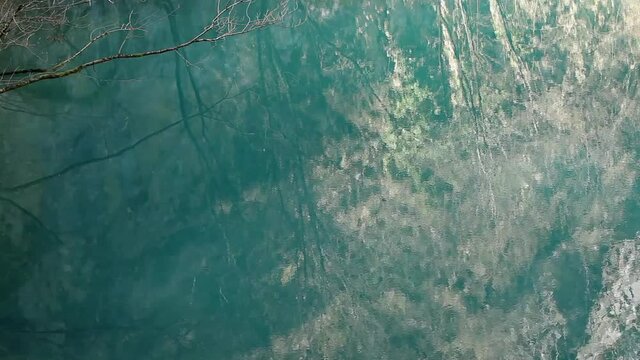 The source of the Una River in Croatia
