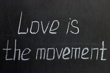 Fototapeta premium The inscription on the chalkboard 