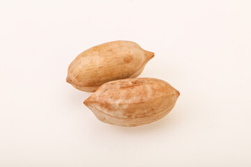 Tasty pecan nut heap isolated