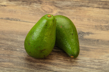 Two ripe exotic avocado vegetable