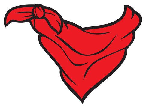 red bandana vector illustration (cowboy scarf)