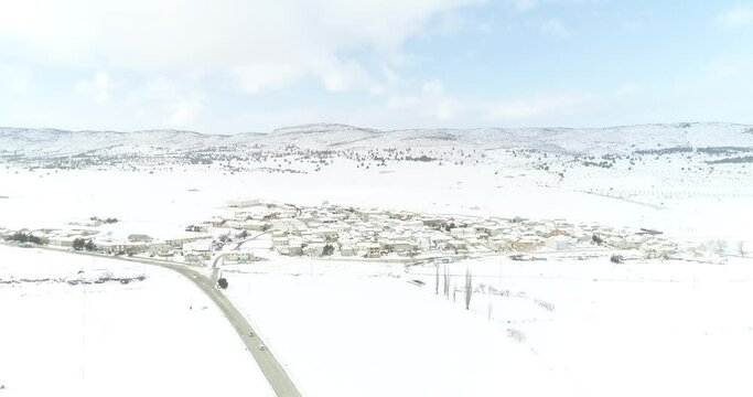 Campo de Murcia nevado, comarca del noroeste 4k