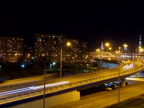 Night St. Petersburg, Gazprom building Russia