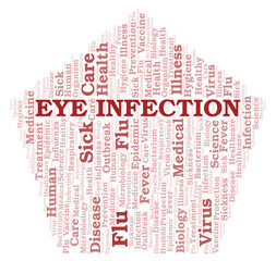 Eye Infection typography word cloud create with the text only.