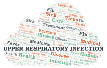 Upper Respiratory Infection typography word cloud create with the text only.