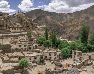 Fototapeta na wymiar Lamayuru is one of the earliest monasteries of Ladakh, in the valley of the upper Indus