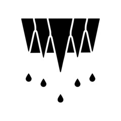 Icicle frozen water glyph icon
