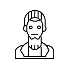Robot Man Avatar line icon